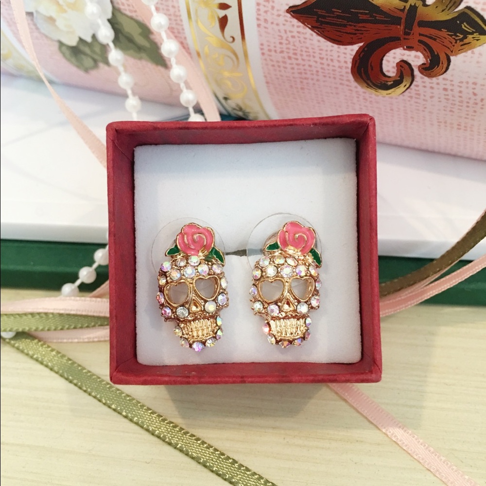 Day of the Dead Sugar Skull Earrings NEW!